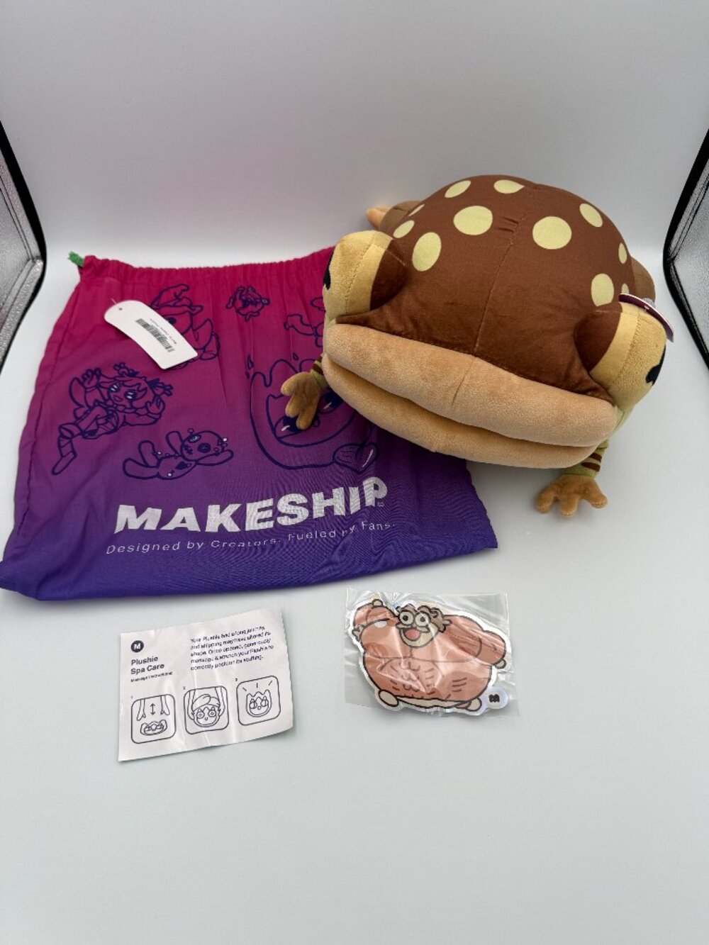 Makeship Marty Jumbo Plush Cas Van De Pol Frog Stuffed Animal Limited Edition